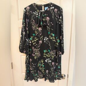 CeCe Botanical Shift Long Sleeve Dress